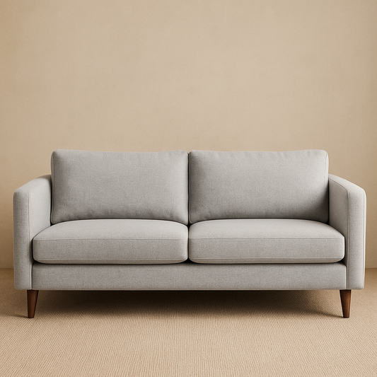 Canapé 3 places Gris clair – Tissu Premium & Dossier Mémoire de Forme