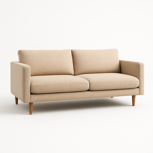Canapé 3 places Beige – Tissu Premium & Dossier Mémoire de Forme