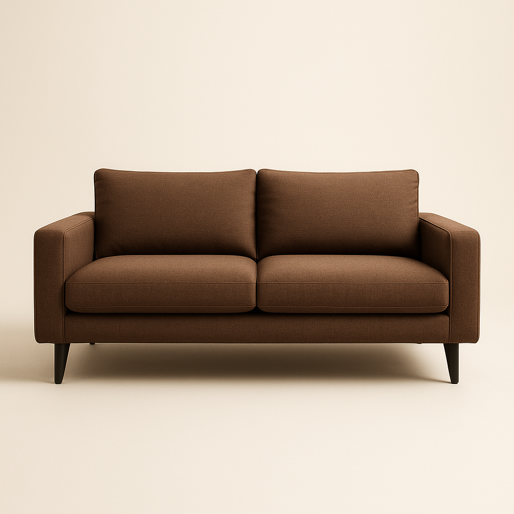 Canapé 3 places Marron – Tissu Premium & Dossier Mémoire de Forme