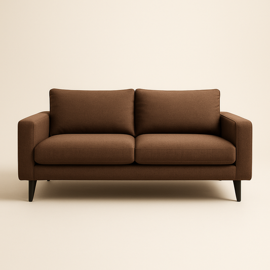 Canapé 3 places Marron – Tissu Premium & Dossier Mémoire de Forme